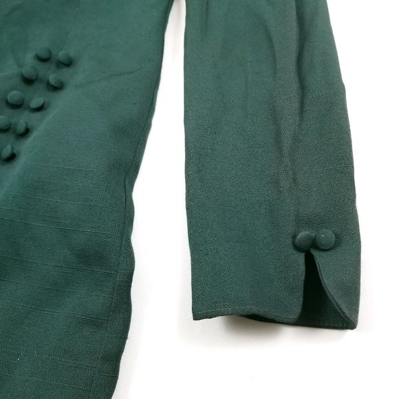 Vintage Forest Green 2-Piece Suit Dress Small 6 - Picture 15 of 16